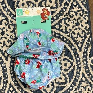Disney swim diaper and hat.